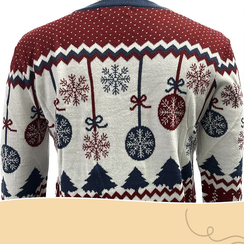 LED Snowflake Pattern Knitted Pullover