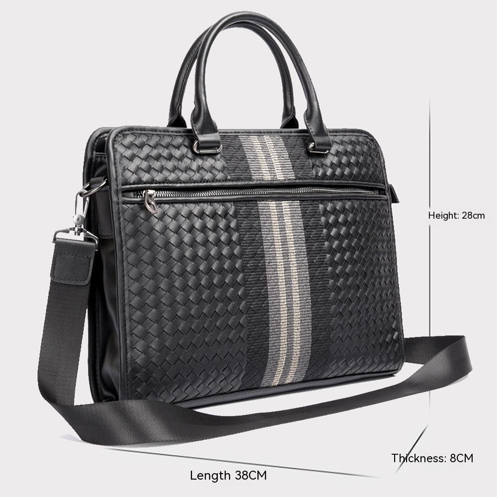 Stitching Woven Business Casual Briefcase