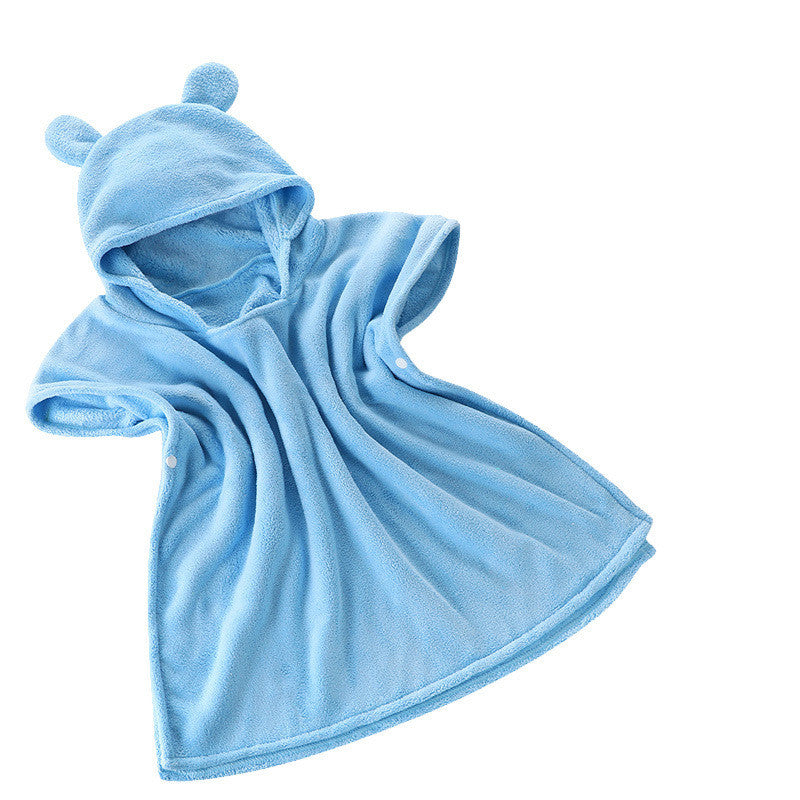 Children's bath towel with cape