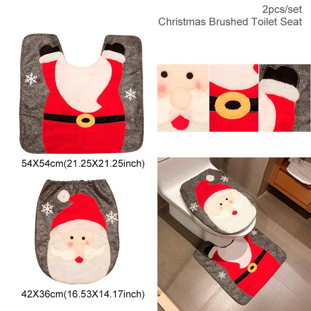 Merry Christmas Bathroom Curtain Santa Claus