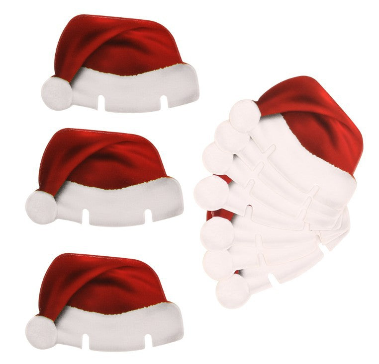 Paper Red Christmas Hat Wine