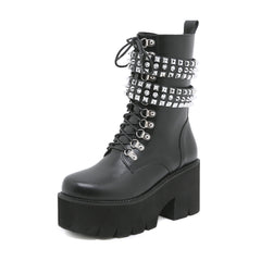 Rivet Mid-calf Boots For Women