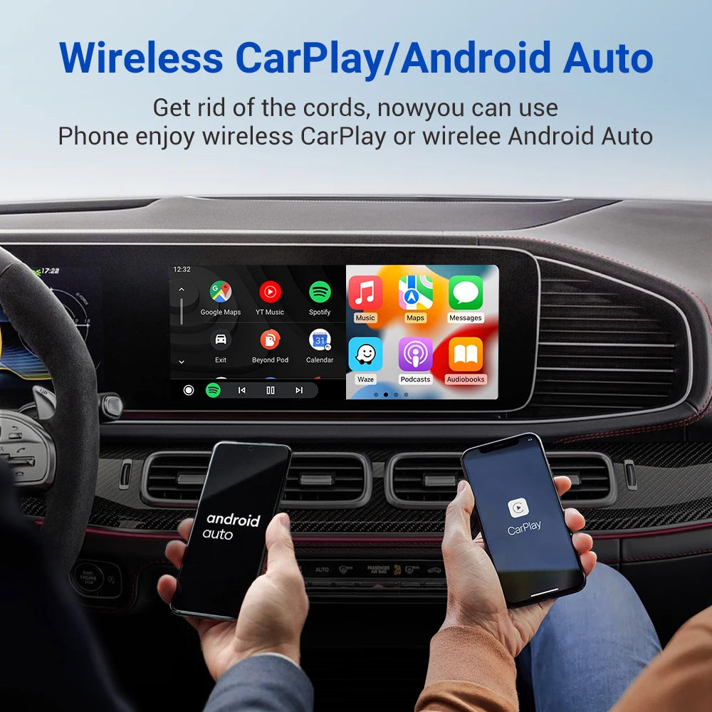 Wireless Apple CarPlay Android Auto Adapter Car Play Dongle for Audi Honda Hyundai OEM Wired CP AA Car Smart TV Box