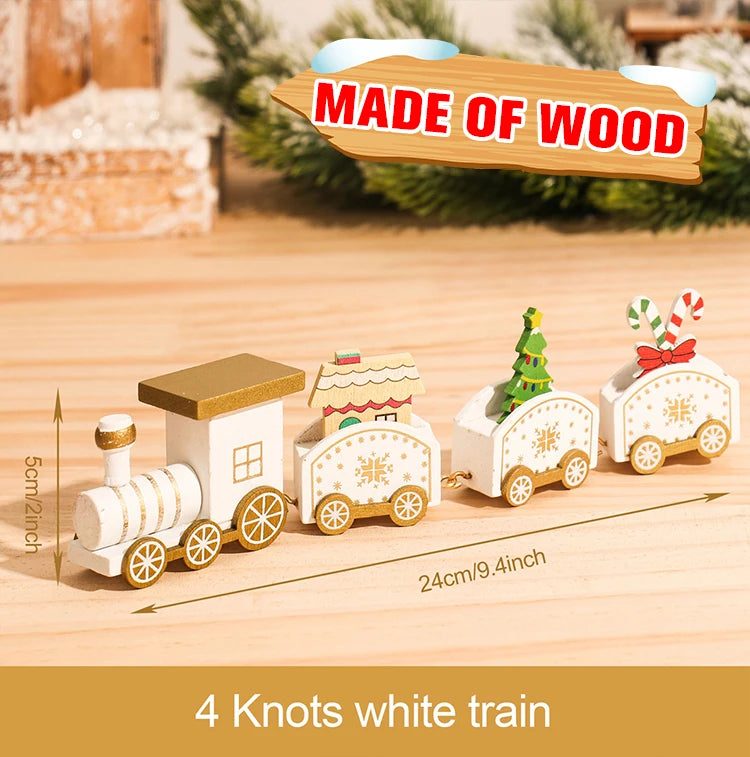 Christmas Plastic/Wooden Train Merry Cristmas Ornaments Christmas Decor For Home 2024 Xmas Tree Decor Noel Navidad NewYear Gifts