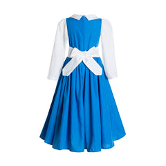 BELLE Provincial Village Costume Blue Deluxe CHILD princess dress the beast Princess Belle costume