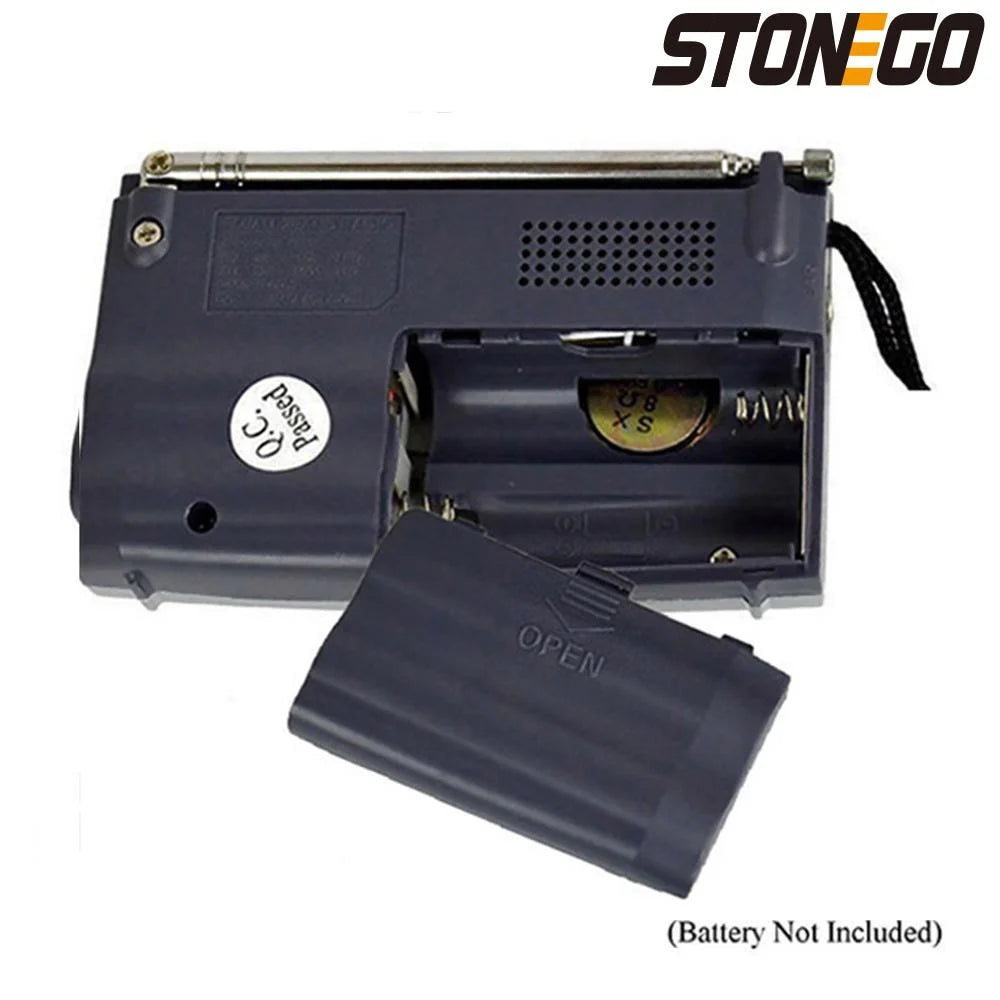 STONEGO Multipurpose Portable AM/FM Mini Radio Universal Stereo Speakers