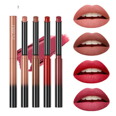 Matte Lipstick Pen Nude Pink Brown Solid Lip Gloss