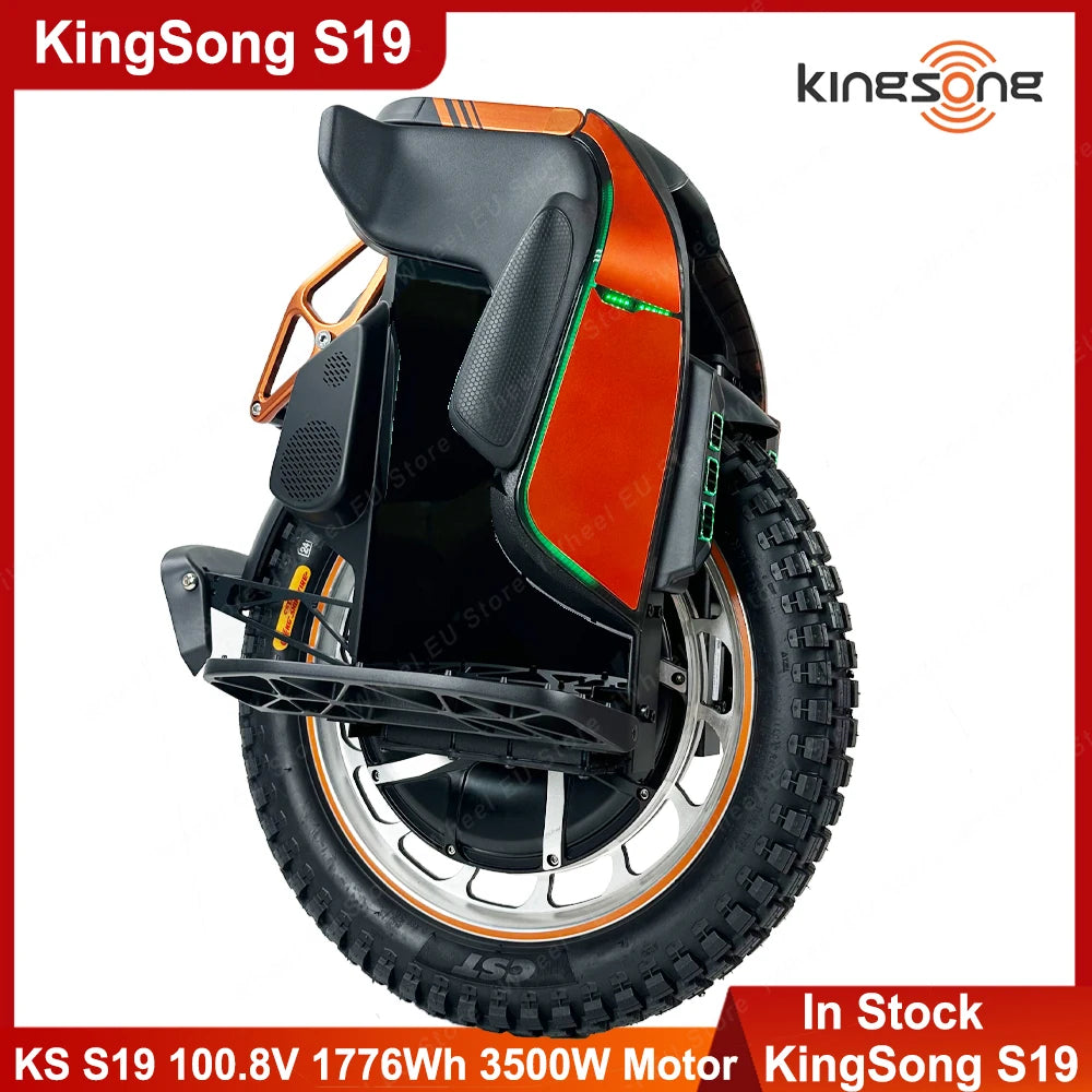 Newest KingSong S19 100.8V 1776wh Battery 3500W Motor Suspension Travel 130mm Newest KS S19 Electric Unicycle