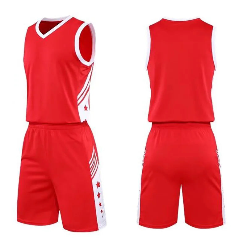 Boys Girls Mesh Basketball Clothes Men's Basketball Jersey and Shorts