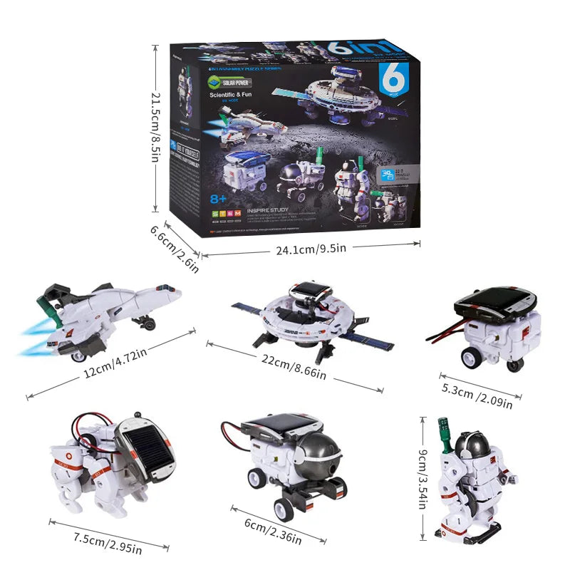 Toys Solar Robot Educational Toys 6 In 1 Space Vehicle Fantasy Toy Astronaut Space Toy