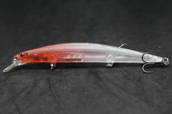 Minnow Fishing Lure 12.7cm 12.5g Long and Slim Running Beads on Bottom 3 Hooks Tight Action Jerkbait Slow Floating M672