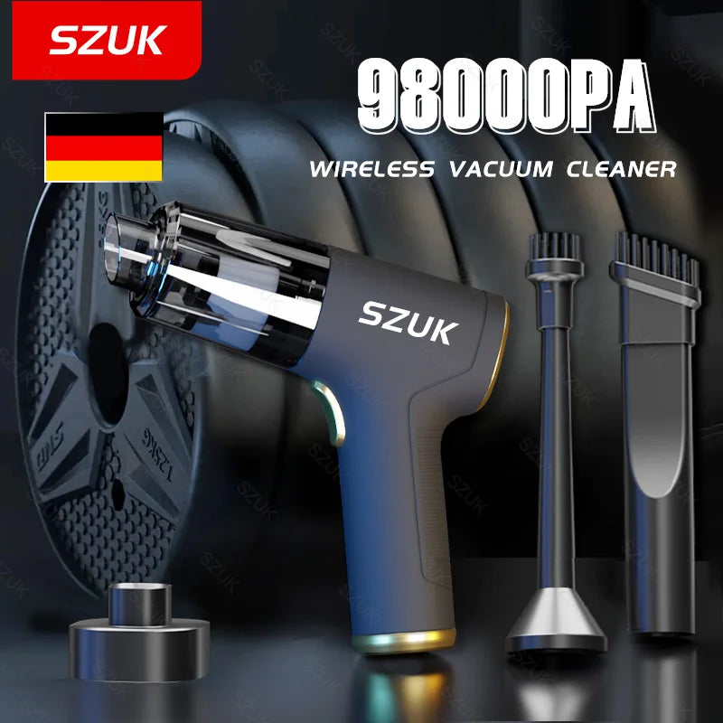 SZUK Car Vacuum Cleaner 98000PA Mini Powerful Cleaning Machine Handheld Portable for Car