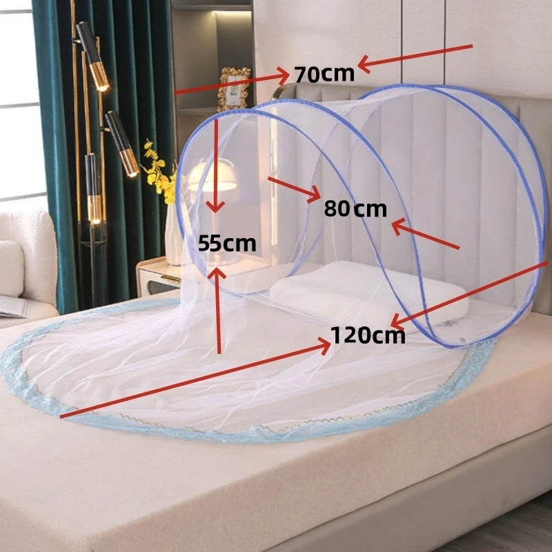 Mosquito Net for Trips Folding Anti Mosquito Insect Net for Head Sleeping Portable Single Mosquito Net for Bed Summer