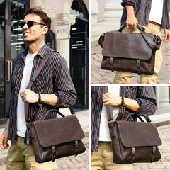 CONTACT'S Men Briefcase Genuine Leather Laptop Bag for 16 inch Macbook Male Messenger Shoulder Bag Office Tote Handbag Designer