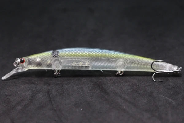 Minnow Fishing Lure 12.7cm 12.5g Long and Slim Running Beads on Bottom 3 Hooks Tight Action Jerkbait Slow Floating M672