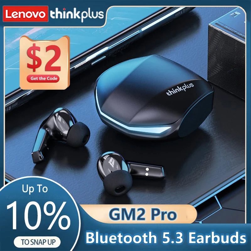 Original Lenovo GM2 Pro Earphone Bluetooth 5.3 Wireless Gaming Earbuds