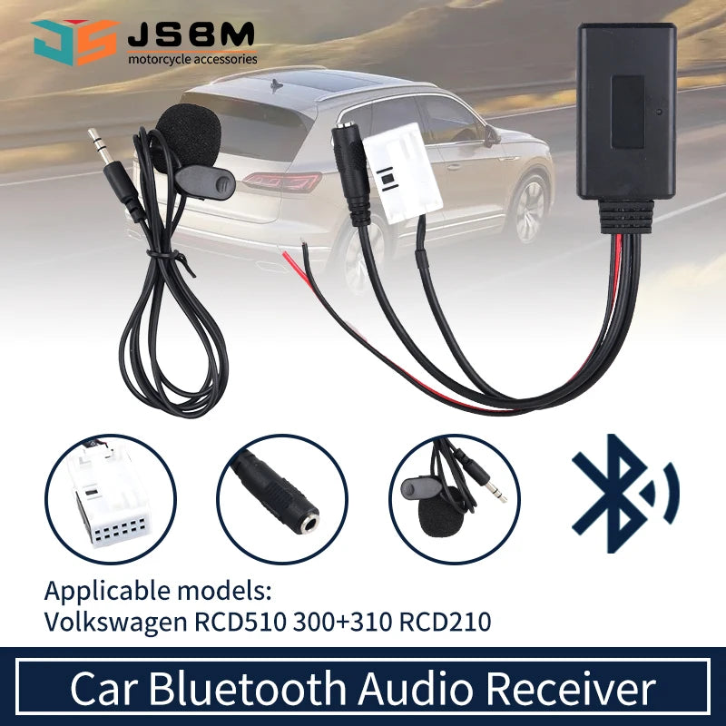 JSBM Wireless Bluetooth For Car Module AUX-in Audio MP3 Music Adapter for VW Premium 6/7 RCD RNS 510 315 310 MFD2 CD/ DVD Skoda