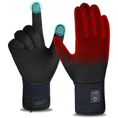 Heated lined gloves with Touch Screen for Men and Women, Rechargeable Thin Gloves，Cycling, camping, working, walking