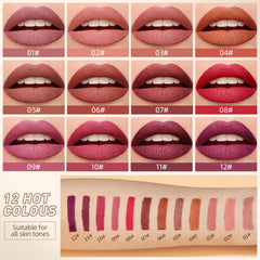 Matte Lipstick Pen Nude Pink Brown Solid Lip Gloss