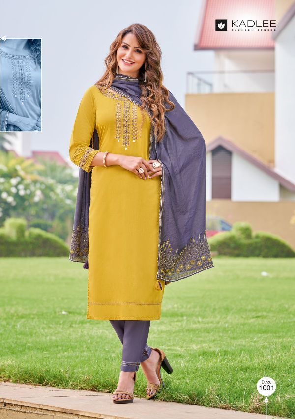 Anupma Viscose Silk With Soft Cotton Inner Straight Viscose Kurti Dupatta