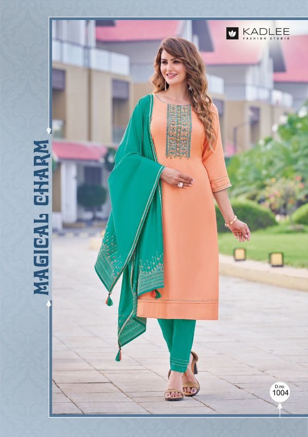 Anupma Viscose Silk With Soft Cotton Inner Straight Viscose Kurti Dupatta