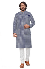 Cotti New Collection Of Mens Ethnic Stylish Dashing Latest Design Lucknawi Nehru Jacket And Kurta Payjama Combo Set