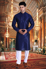 Latest Stylish Classy Rich Look Attractive Solid Ethnic Wear Dashing Mens Silk Kurta Payjama Set