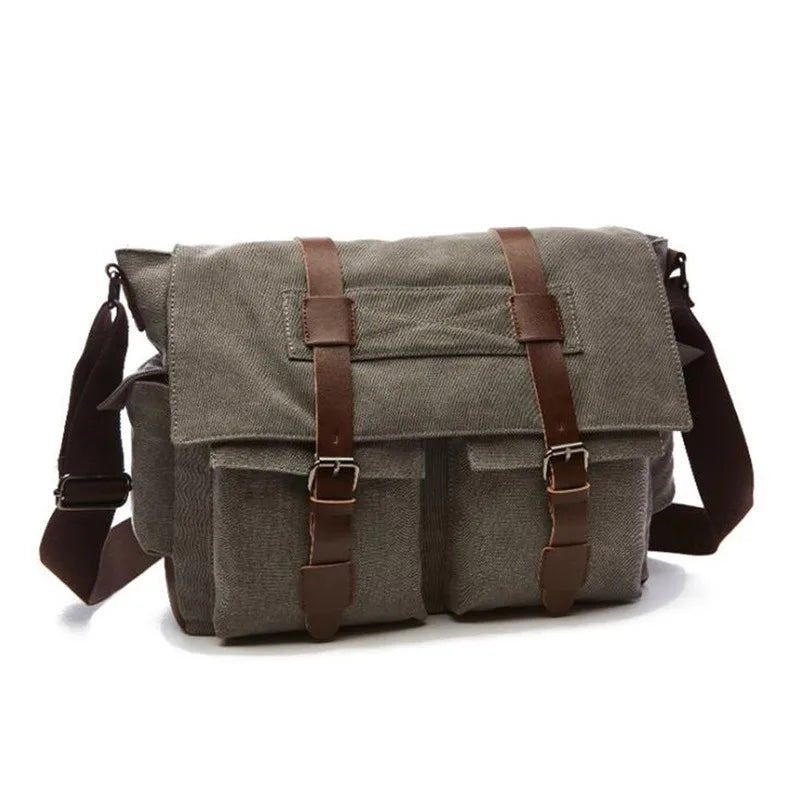 Men's Vintage Canvas Bag Men Casual Crossbody Bag For Men Messenger Bag Man Travel Shoulder Bags