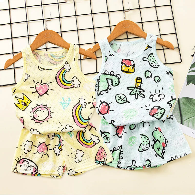 Kids Boys Dinosaur Pajamas Children's Vest Sets