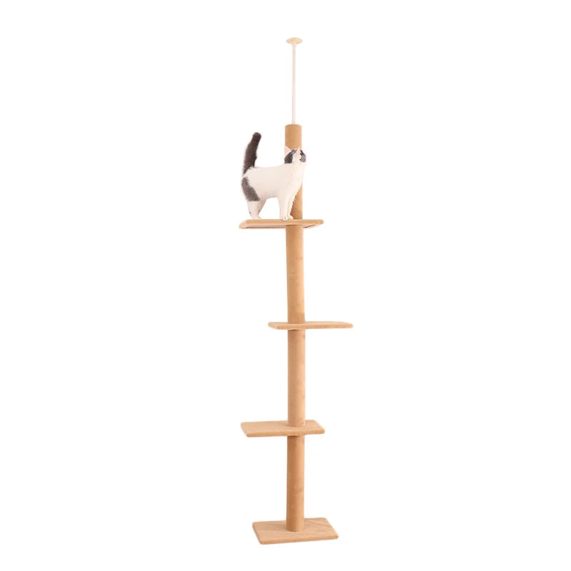 Cat Tree Condo Furniture with Sisal-Covered Scratching Posts Plush Condos for Kittens Cats and Pets