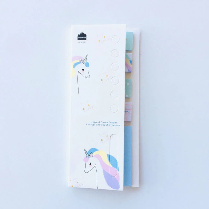 Memo Pad Kawaii Unicorn Sticky Notes Cute Adhesive Notepad