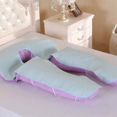 Only mat ! Pregnant Sleep Support Pillow Mat Ice Silk Mat Comfortable U Shape Mat