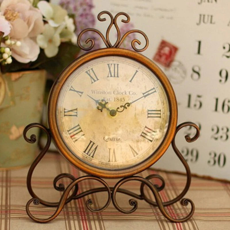 Table Clock Home Bedroom Living Room Office Decor