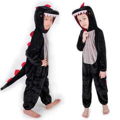 Cute Kids Animal Dinosaur Kugurumi Costume Cosplay Boys Child Green Black Kindergarten School Party Student Game Role Play Suit