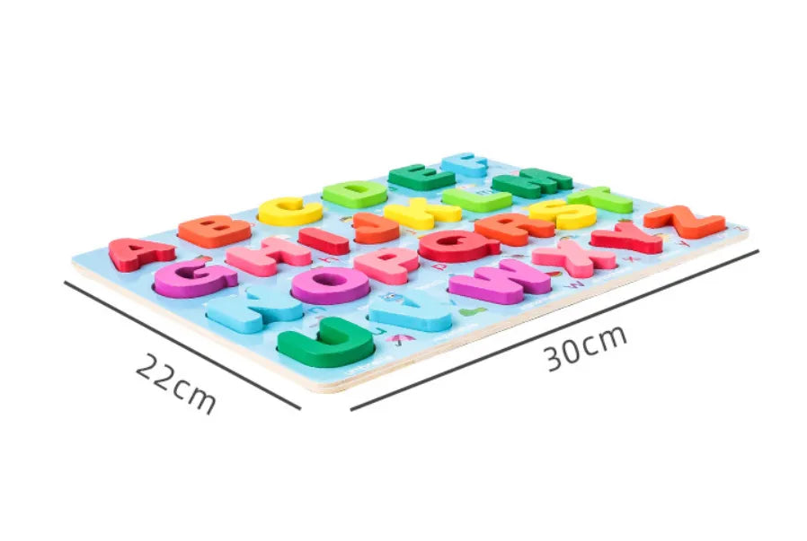 Kids 3D Wooden Puzzle Toys Colorful Number Letter