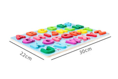 Kids 3D Wooden Puzzle Toys Colorful Number Letter