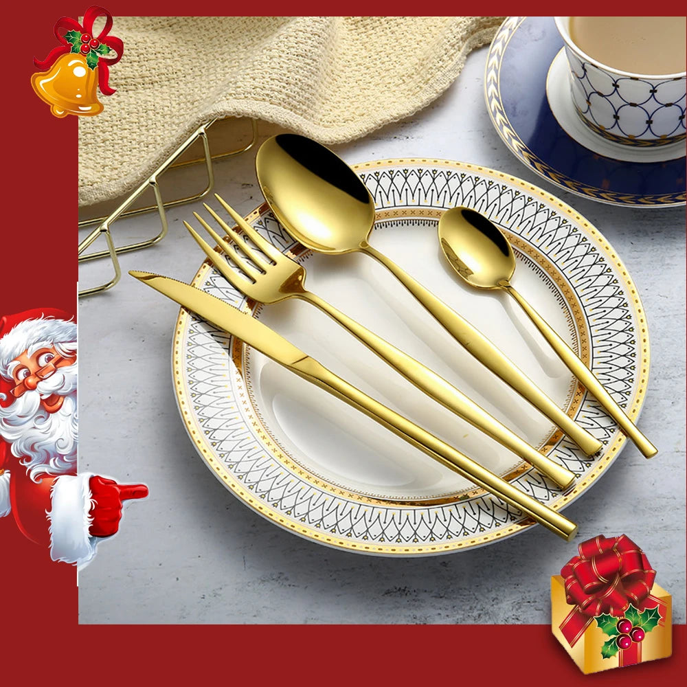 Stainless Steel Cutlery Silverware Spoon Set Dinner Set