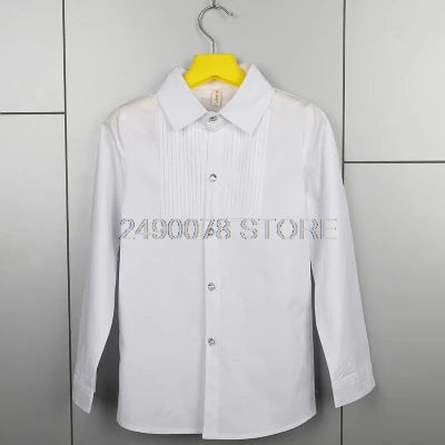 Long sleeve School Boys Dress White Shirt For boys