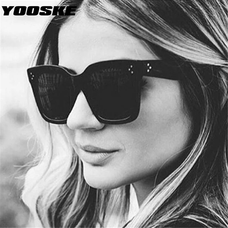 Sunglasses Women Vintage  Design Big Frame Sun Glasses Female Gradient  Fashion Eyewear