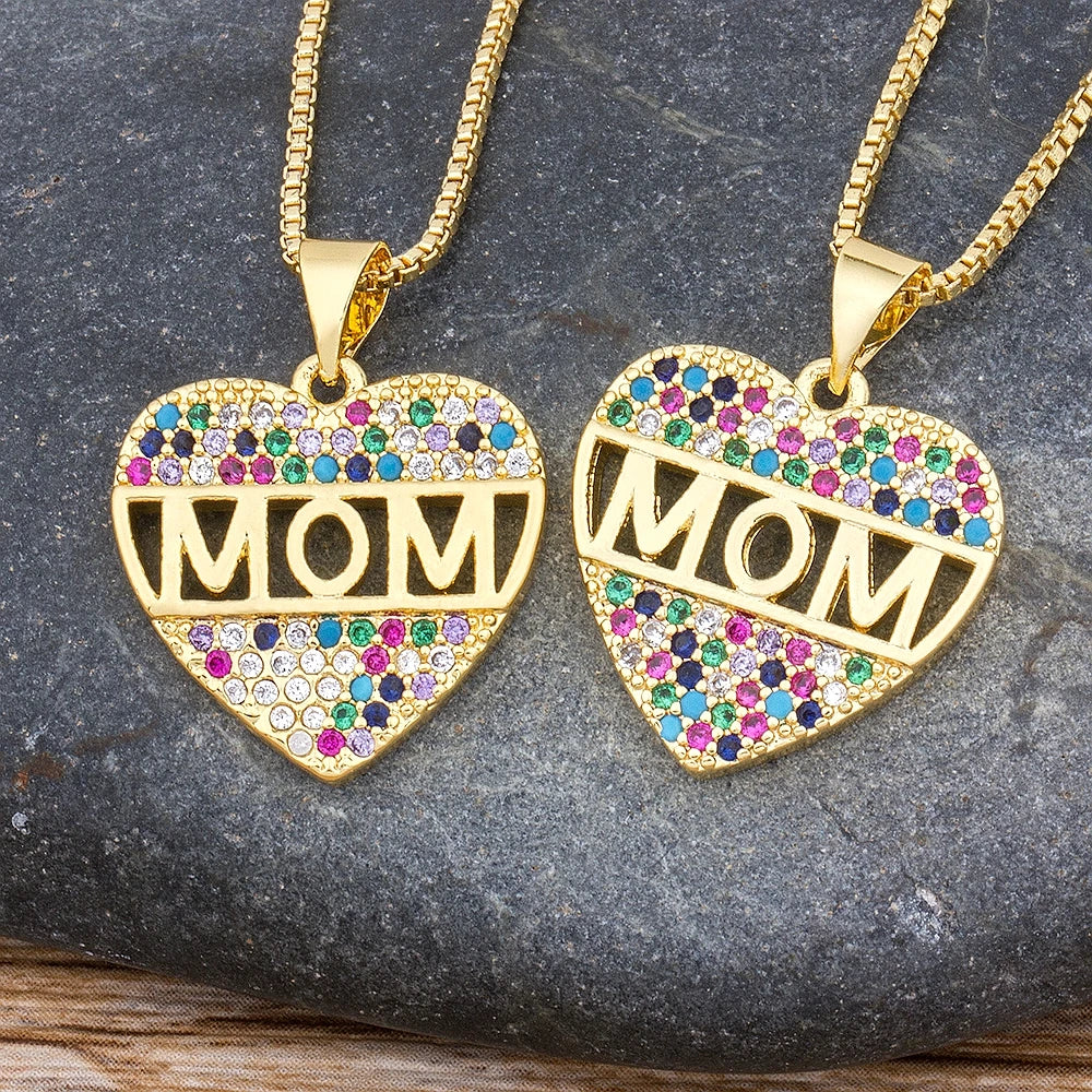 Zirconia Heart Necklace Pendant Decoration Jewelry for Women