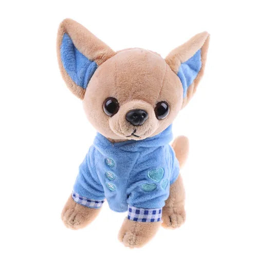 Lovely 17cm Chihuahua Dog Plush Toy Stuffed Children Best  Present 4 Colors 1pcs