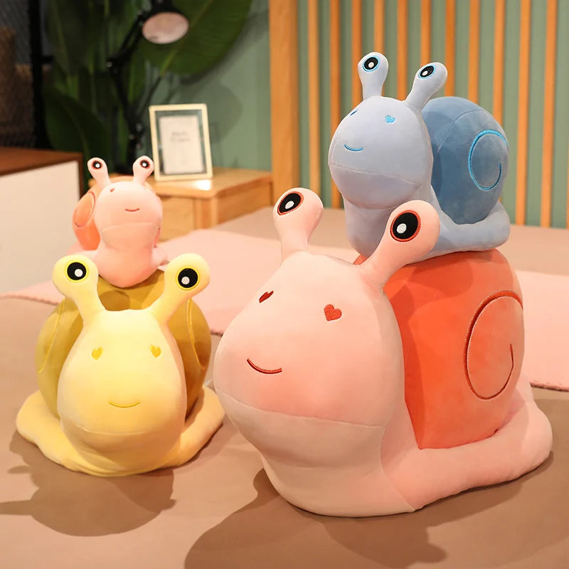 20-60cm Cartoon Snails Plush Toys Lovely Animal Pillow