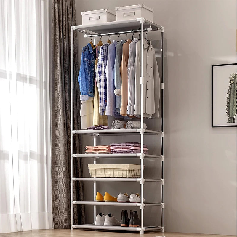 Clothes Stand Clothing Organizer Rack Bedroom Wardrobe