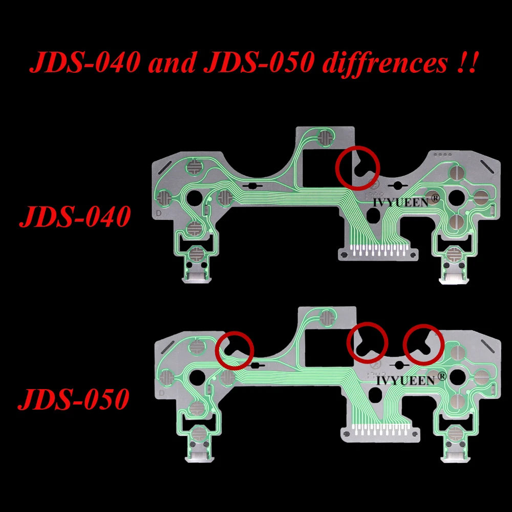 IVYUEEN Replacement Buttons Ribbon Circuit Board for PS4 Dualshock 4 Pro Slim Controller Conductive Film Keypad flex Cable PCB