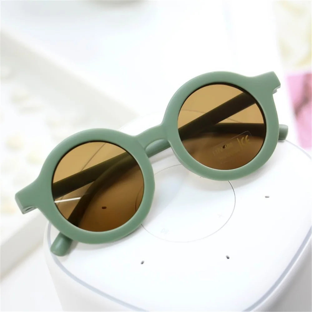 New Child Cute Retro Metal Round Frame Sunglasses  Kids Summer Fashion Wild Glasses Boys And Girls UV400 Protection Eyewear