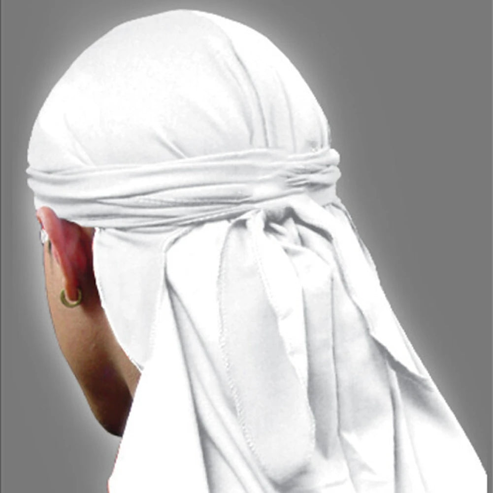 Men's Satin Bandanna Turban Wigs Men Silky Headwear Hat Durag