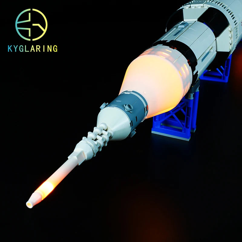 Kyglaring Led Lighting Set DIY Toys for Ideas 21309 Apollo Saturn V Building Blocks(Not Included Building Blocks)