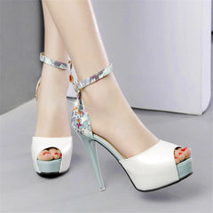 Women Fashion Floral Print Patchwork Sandals