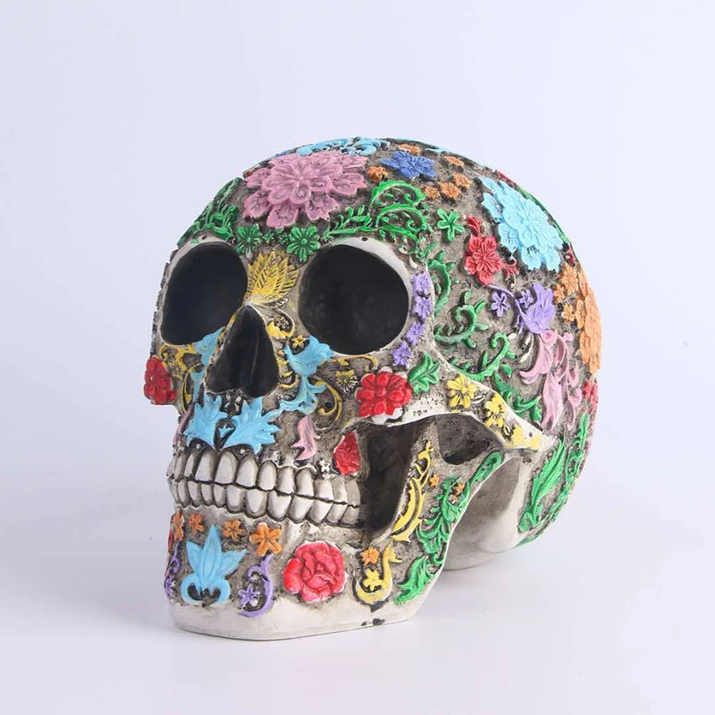 Retro Skull Decor Home Decoration Ornaments Creative Art Carving  Sculptures Skull Model Halloween Gifts