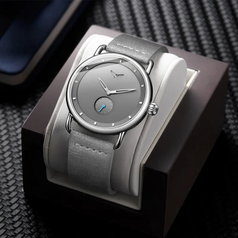 UTHAI CE67 high-end simple fashion casual waterproof men's watch belt quartz watch